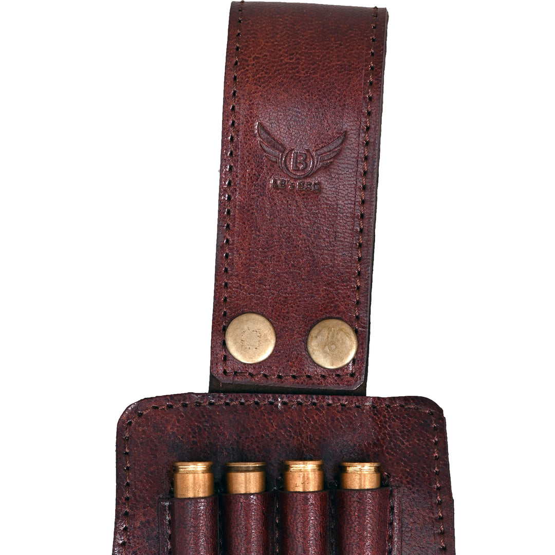 Cowhide Leather Leg Cartridge Belt for Rifle Shells, Hunting Cartridge Holder