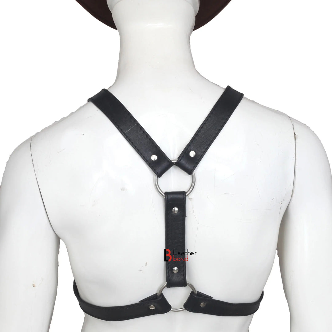 Double Folded Real Cowhide Leather Harness for Men Chest Harness Shoulder Harness Men Fetish Wear Leather Bond