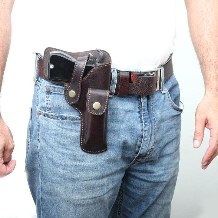 Cowhide Leather Universal Gun Holster Concealed Carry Pistol Holsters