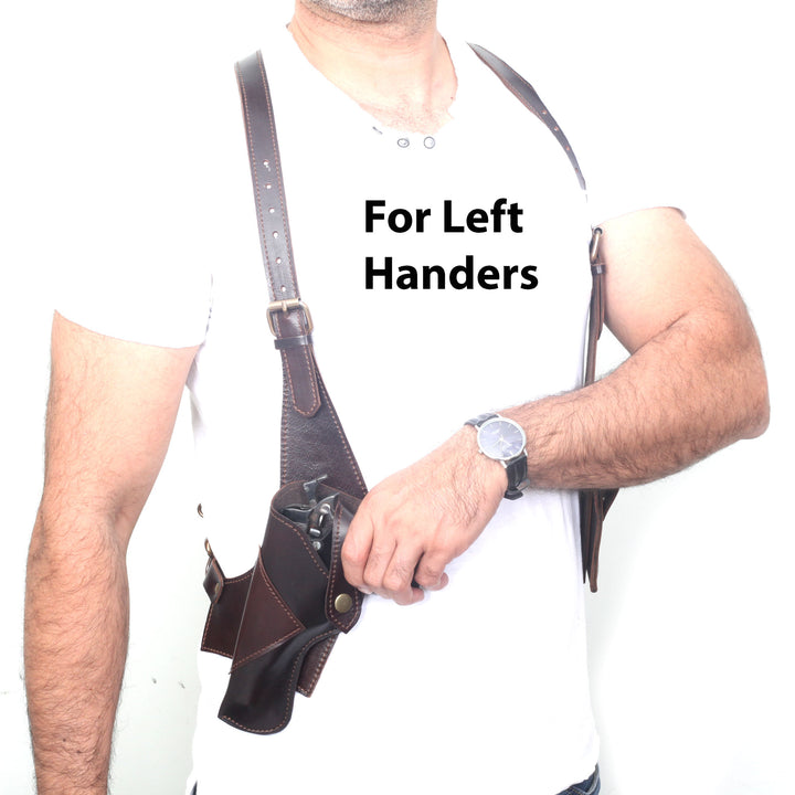 Cowhide Leather Vertical Concealed Holster Right and Left Handers Universal Size