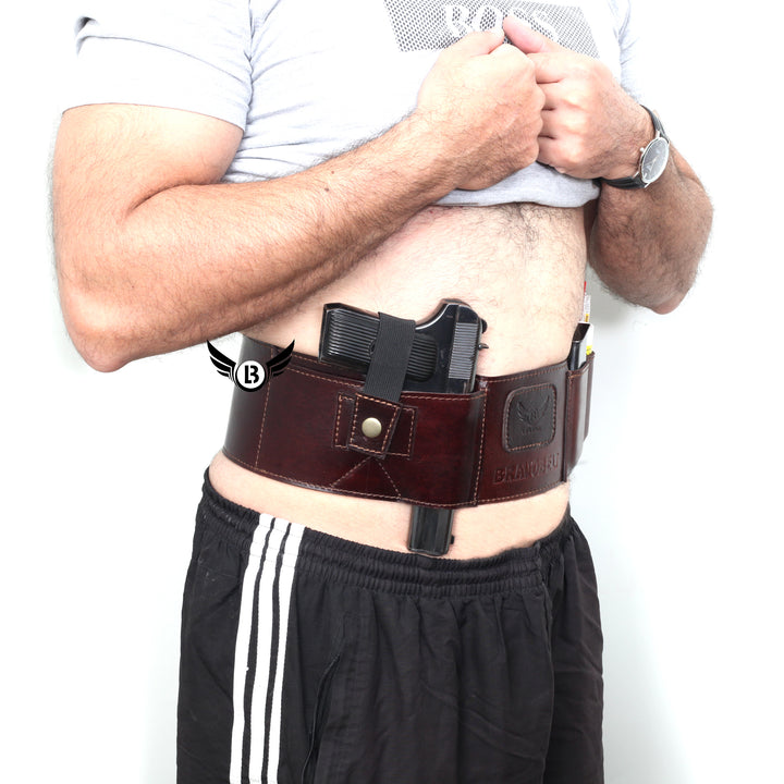 Cowhide Leather BRAVOBELT Belly Band Holster for Concealed Carry - Ambidextrous