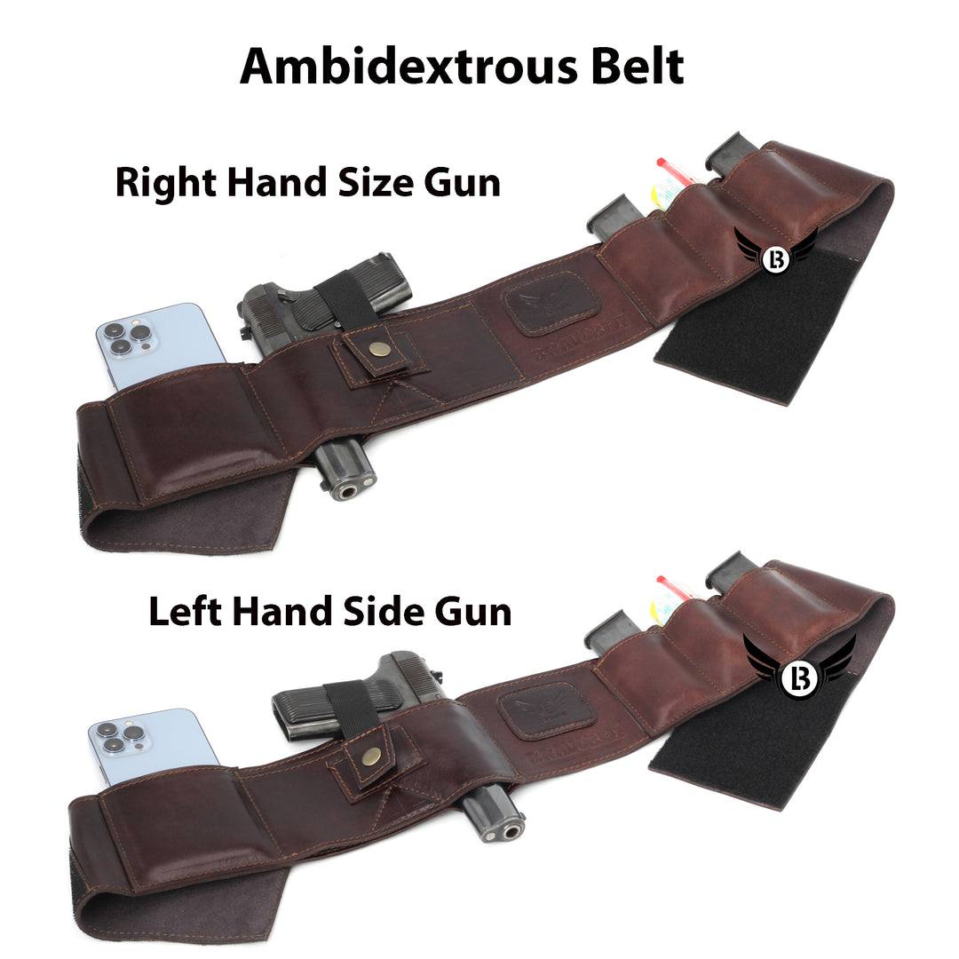 Cowhide Leather BRAVOBELT Belly Band Holster for Concealed Carry - Ambidextrous