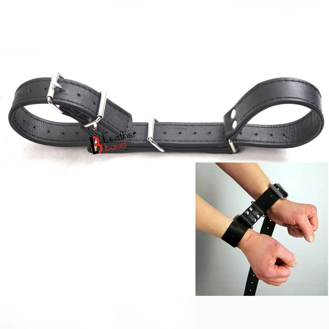 Restraint Hobble Belt  Made with 100 % Genuine Cowhide Leather for BDSM Leather Bond