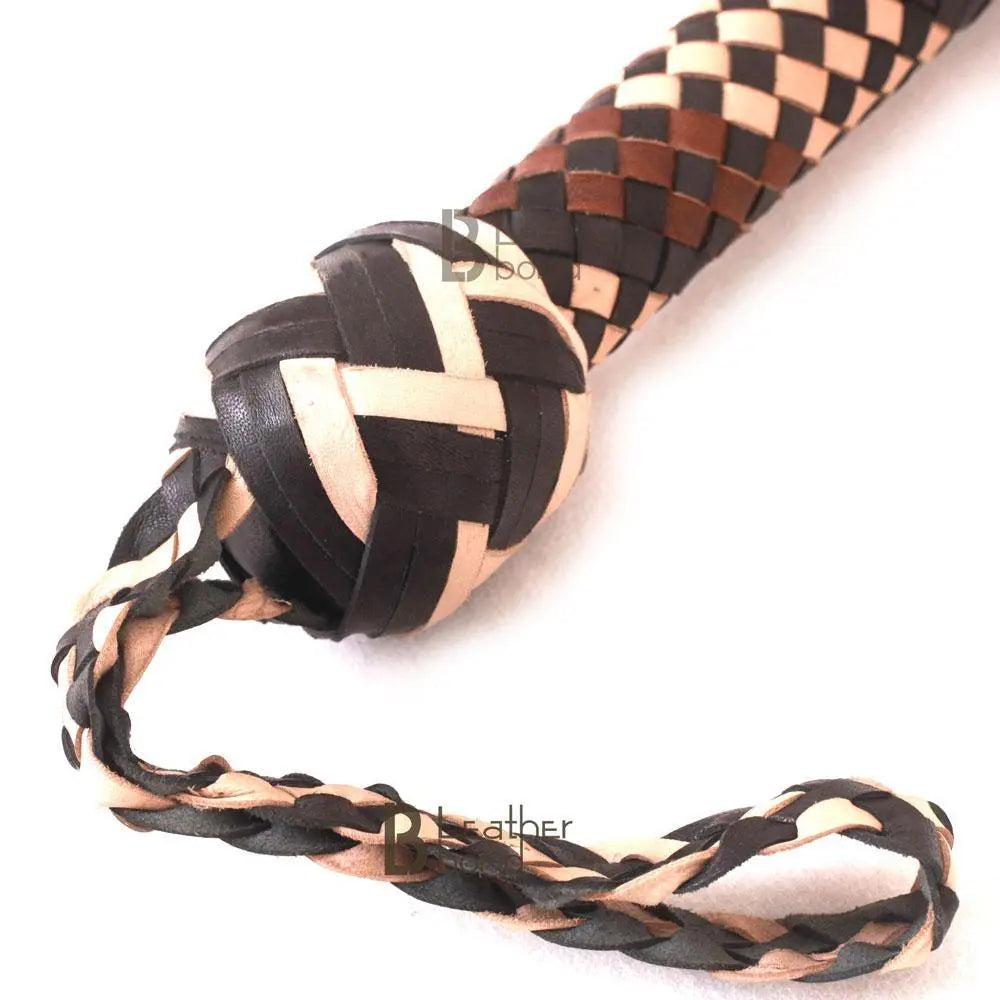 Bull Whip 6, 8, 10, 12, 14 & 16 Feet long 16 Strands Kangaroo Hide Leather Equestrian Bullwhip Leather Belly and Bolster Inside, Indiana Jones - Leather Bond