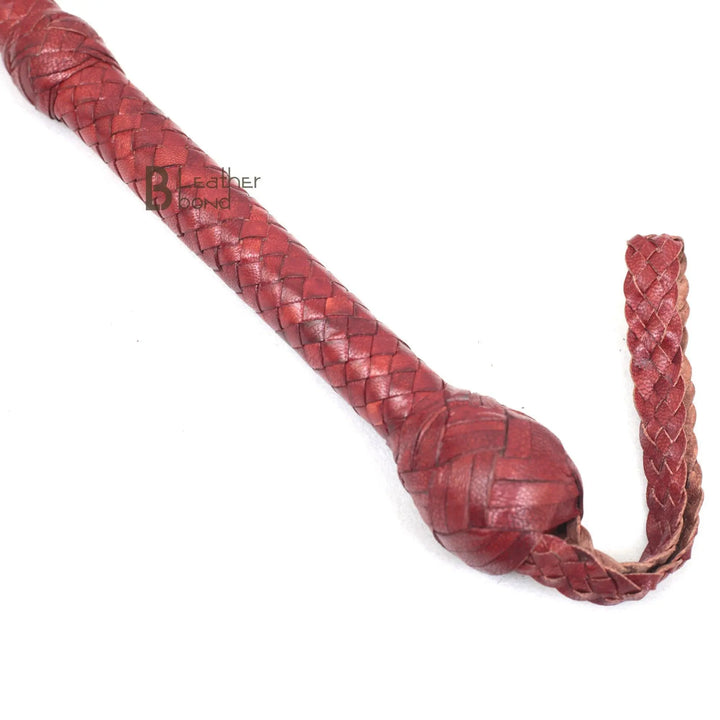 Bull Whip 6, 8, 10, 12, 14 & 16 Feet long 12 Strands Cowhide Leather Equestrian Bullwhip Indiana Jones - Leather Bond