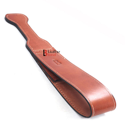 Real Fully Handmade Leather Paddle Slapper Durable Stiff Leather Layer  Inside