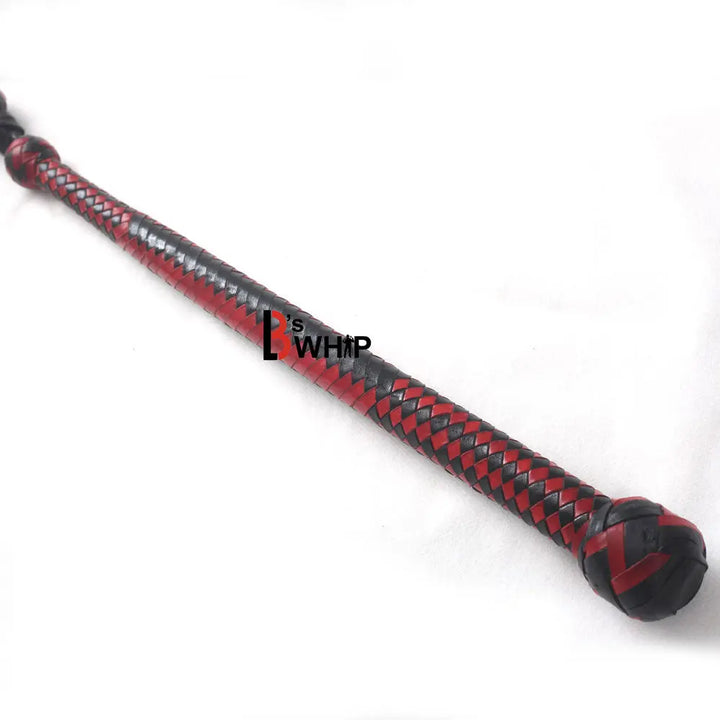 Red & Black Stockwhip 04 Feet to 12 Feet long and 16 Plaits Kangaroo Hide Leather Equestrian Australian Stock Whip LB's Whip