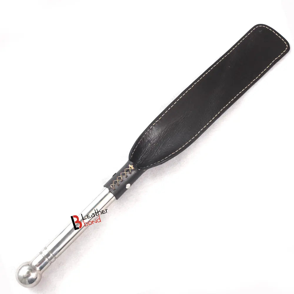 Real Cow Hide Belting Leather Paddle Slapper Lightweight and flexible with Steel Handle - Leather Bond