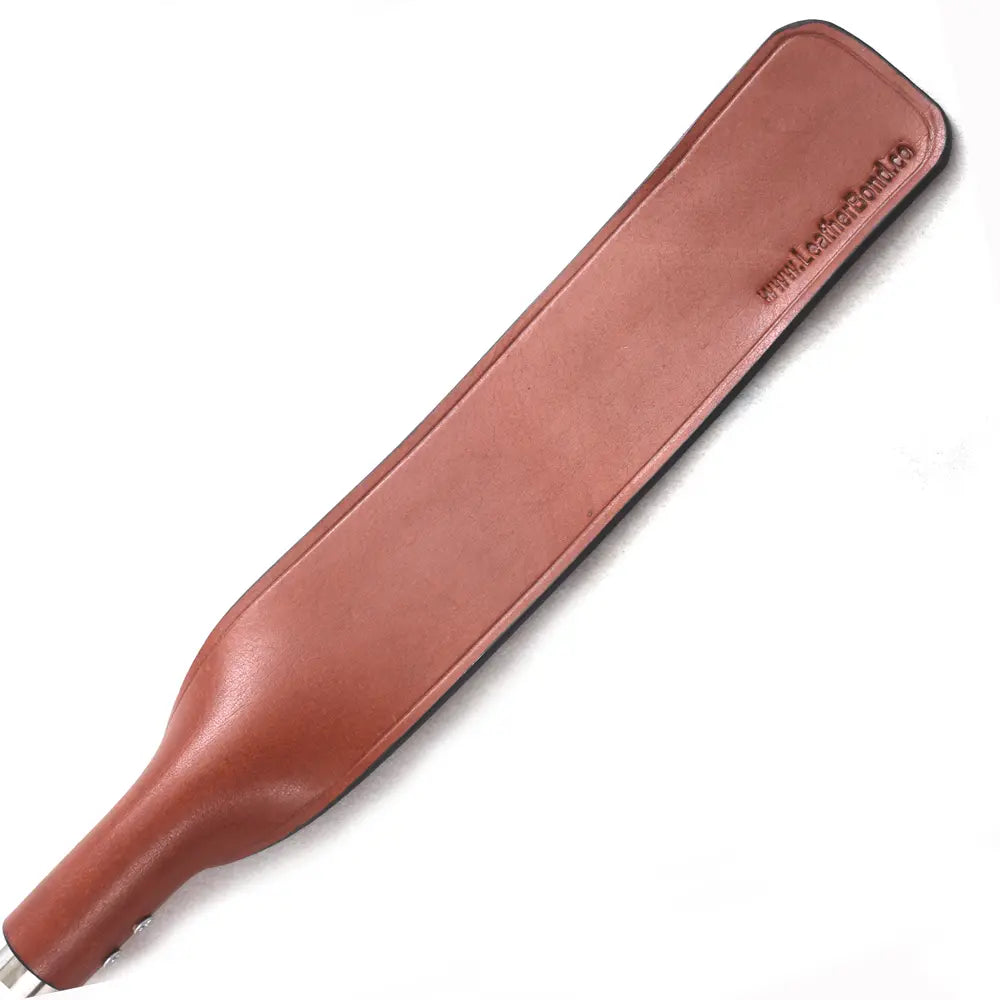 Real Cow Hide Belting Leather Paddle Slapper Lightweight and flexible with Steel Handle - Leather Bond