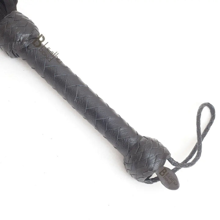 Real Genuine Cow Hide Suede Leather Flogger 25 Falls Black Light Weight Suede Falls for Warm up - Leather Bond