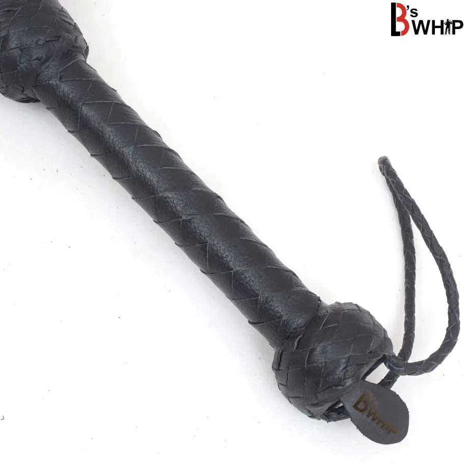 Indiana Jones Style 3 Foot 8 Plait Leather Bullwhip Real Cowhide Leather Bull Whip Black LB's Whip