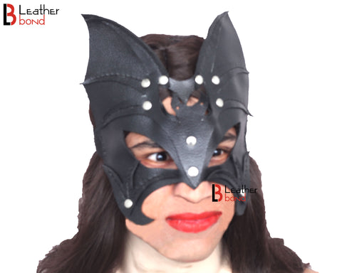 Genuine Leather Cat Mask Black Leather Cat Mask BDSM Leather 