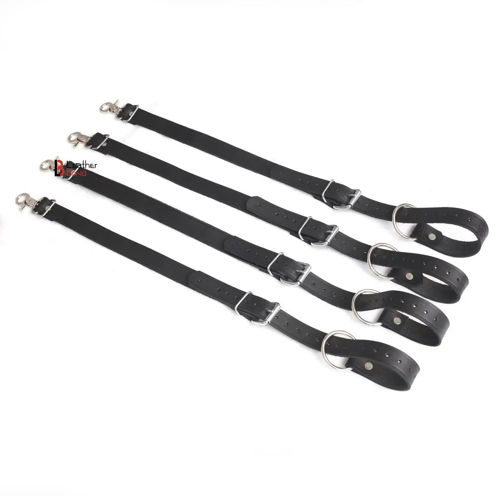 Copy of 4 Bed Restraints 70 inches long Leather Straps, Bdsm Gear, Bondage Restraints, BDSM Connectors Real Cowhide Leather Leather Bond