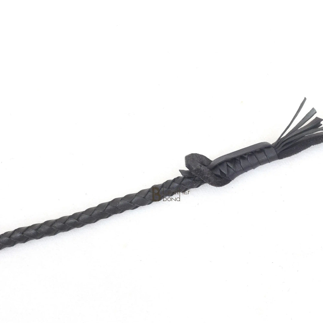 Bull Whip 6, 8, 10, 12, 14 & 16 Feet long 16 Strands Kangaroo Hide Leather Equestrian Bullwhip Leather Belly and Bolster Inside, Indiana Jones Black - Leather Bond