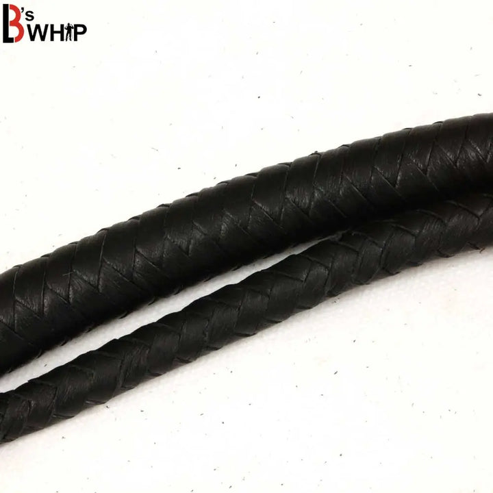 Indiana Jones Style 3 Foot 8 Plait Leather Bullwhip Real Cowhide Leather Bull Whip Black LB's Whip